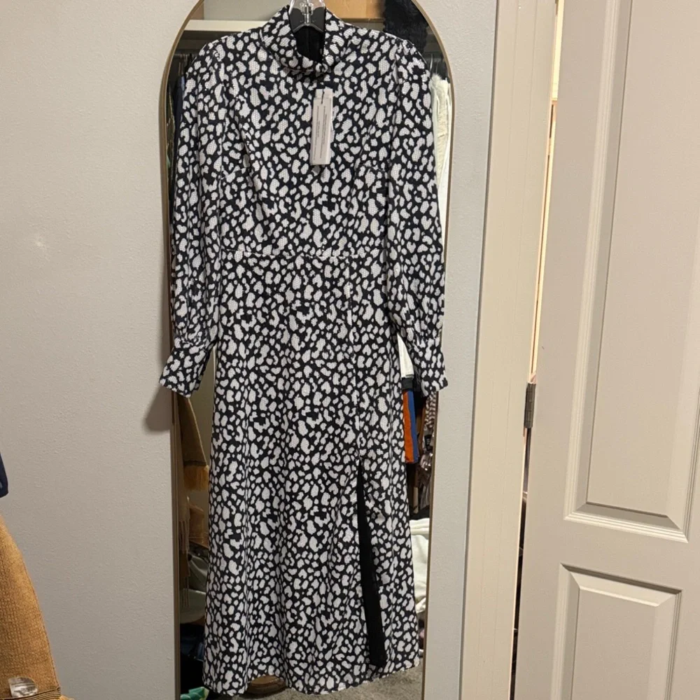 OLIVIA RUBIN Black and White Long Sleeve Dress - Picture 1 of 2